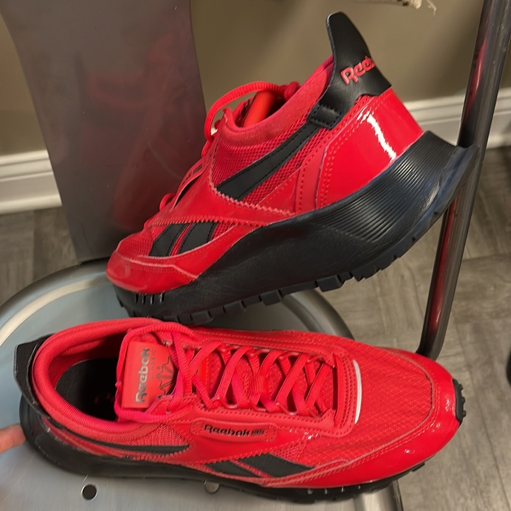 Reebok Classic Leather Legacy "Street Sleigh" GZ2752 RED/ BLACK MEN SHOES size 9 - Picture 3 of 6